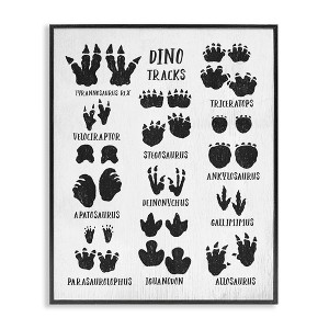 Stupell Industries Children's Dinosaur Track Chart Framed Giclee Art - 1 of 4