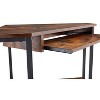 Small Corner Desk Triangle Computer Desk With Keyboard Drawers Study Table Furniture Workstation For Small Space-The Pop Home - 4 of 4