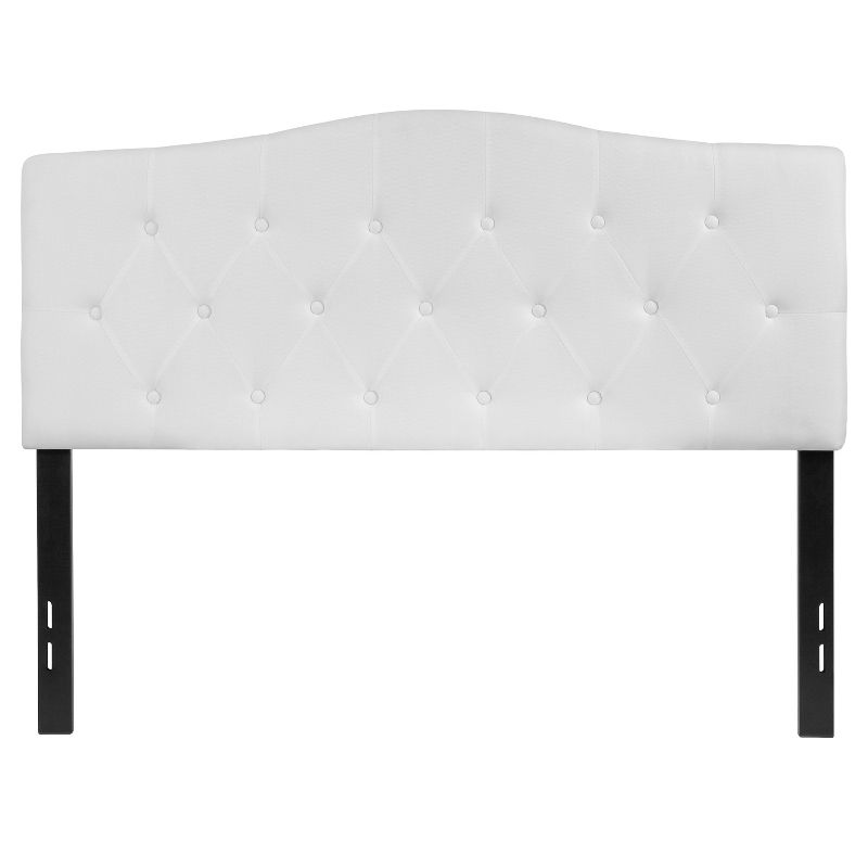 Emma and Oliver Arched Button Tufted Upholstered Headboard, 1 of 12