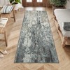 Modern Abstract Area Rugs for Living Room Washable Boho Rug - 3 of 4