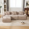 KWPZQEB Modern Sectional Couches, Oversized Modular Sectional Sofa with Movable Ottoman & Pillows, Cloud Tufted Sofa Couch for Living Room - 2 of 4