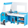 Yinvani Ice Cream Truck Wooden Playset Pretend Play Stand for Kids Aged 3-7 - 3 of 4