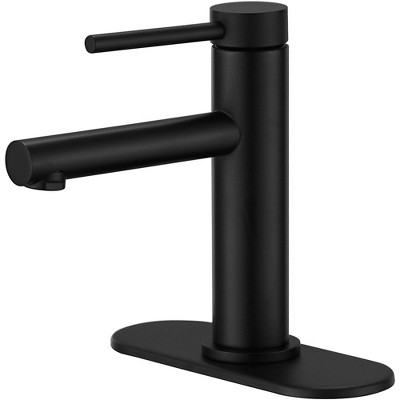 BWE Single-Handle Single Hole Low-Arc Bath Faucet with Drain Assembly Drip-Free Vanity Sink Faucet