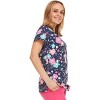 MediChic Women Scrubs V-Neck Printed Scrub Top with Three Pockets - 4 of 4