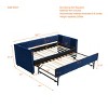 GDFStudio Milton Modern Wood and Velvet Twin Size Daybed - 4 of 4