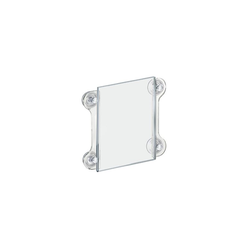 Azar Displays Clear Acrylic Window/Door Sign Holder Frame with Suction Cups 5.5''W x 8.5''H, 2-Pack, 4 of 10