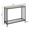 Console Table, Narrow Sofa Table, 31.8" Entryway Table w/Glass Shelf and Metal Frame Sofa Table for Living Room, Hallway, Easy to Assemble - 2 of 4