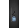 Toltec Lighting Capri 1 - Light Pendant in  Dark Granite with 5" Turquoise Fusion Shade - 2 of 2