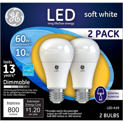 Ge Led 2w 2pk Nightlight Light Bulb White : Target