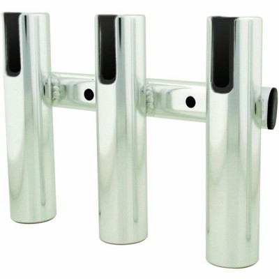 Taco Marine 3-Rod Holder Rack - Stylish Brushed Aluminum Boat Equipment Model 9975050