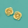 Ross-Simons Italian 14kt Yellow Gold Rose Earrings - 3 of 4