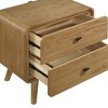 PAGED High Gloss Nightstand Modern Side Table with 2 Storage Drawers and Metal Handles, Bedside Cabinet for Bedroom, Living Room - 3 of 4