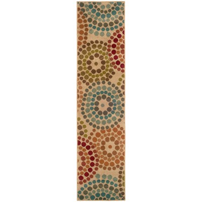 1'10"x7'6" Erica Concentric Dots Rug Gold/Blue