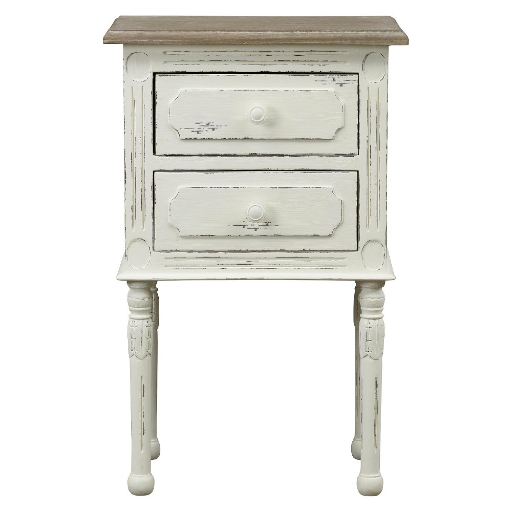 Photos - Storage Сabinet Nightstand White - Baxton Studio