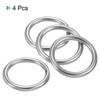 Unique Bargains Stainless Steel Seamless Welded DIY O Ring Buckles 20 Pcs Silver - 3 of 4