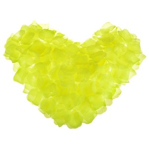 Unique Bargains Decoration Wedding Party Silk Artificial Flower Petals Yellow 3000 Pcs - 1 of 4