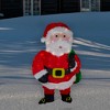 Northlight 32" Lighted Chenille Santa with Gifts Outdoor Christmas Decoration - 2 of 4