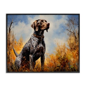 Stupell Industries Brown Bird Hunting Dog Framed Giclee Art - 1 of 4