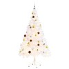vidaXL Artificial Pre-lit Christmas Tree with Baubles White 5 ft - 2 of 4