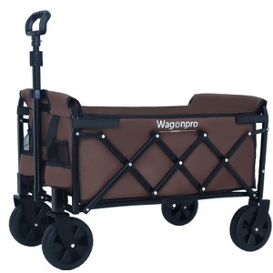 KTMBDW 29.5'' Collapsible Wagons Carts, Heavy Duty Folding Beach Wagon Cart with Wheels, Portable Utility Outdoor Wagon for Camping - 1 of 4