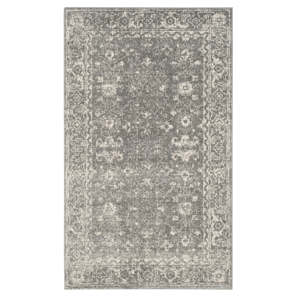 3'x5' Asteria Evoke Rug Gray/Ivory - Safavieh