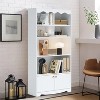 COUCHETA 63 Inch Tall 5-Tier Bookcase with Hidden Storage,Shelf for Home Office Bedroom, Toy & Decor Organizer - 2 of 4