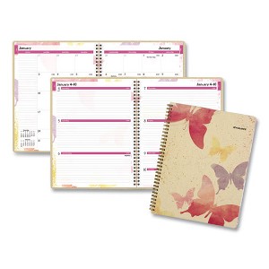 Watercolors Weekly/Monthly Planner, Butterflies Artwork, 11 x 8.5, Multicolor Cover, 12-Month (Jan to Dec): 2025 - 1 of 4