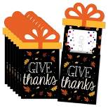 Big Dot of Happiness Give Thanks - Thanksgiving Party Money and Gift Card Sleeves - Nifty Gifty Card Holders - Set of 8