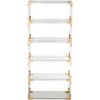 55 Downing Street Hanna 70 3/4" Clear Acrylic and Gold 6-Shelf Open Bookcase - 3 of 4