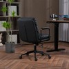 NicBex PU Leather Ergonomic Office Chair, 360° Swivel Home Office Desk Chair, Retro Mid Back Task Chair with Wheels and Padded Armrest, Computer Chair - 4 of 4