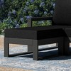WestinTrends Montara Outdoor HDPE Patio Ottoman with Waterproof Olefin Cushions - 2 of 4