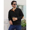 Men's Premium  Sweatshirts: Casual Stand-Up Collar Long-Sleeve Jacquard Knit Hoodie Comfortable Fall & Winter Wear - 3 of 3