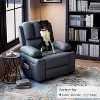Manual PU Leather Recliner Chair - 26.8" Ergonomic Design with Cup Holders & Storage, for Home Theater, Living Room - 3 of 4