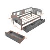 NicBex Twin/Full Size Daybed with 2 Drawers,Wood Day Bed Frame for Bedroom,Living Room,Apartment - 3 of 4