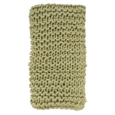 Cozy Natural Brown Chunky Knit Electric Throw Blanket - 23" x 19"