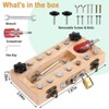 Etokfoks Montessori Screwdriver Board Set for Toddlers 1 Set Wooden Fine Motor Skills Toy with 7 Screwdrivers 14 Screws Wrench for Kids - 2 of 4