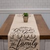 Thank You Food Family Love Tan 72 x 12 Cotton Canvas Table Runner - 2 of 2