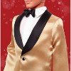 Barbie Signature 2025 Holiday Light Brown Hair Ken Collectible Fashion Doll wearing Full Suit with Golden Jacket - 3 of 4