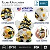 Sparkling Bee Gnome Glass Christmas Ornament, Bumblebee Themed Holiday Decor| OrnamentallyYou - 3 of 4