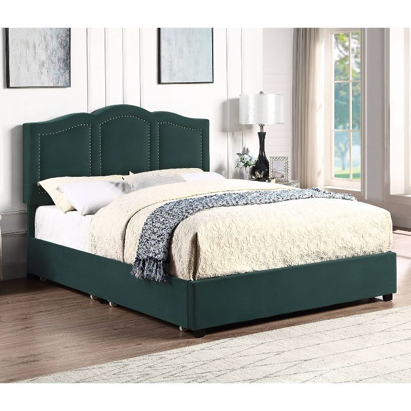 Hargerre Mid-Century Upholstered Bed with 4 Side Drawers - HOMES: Inside + Out, 3 of 5