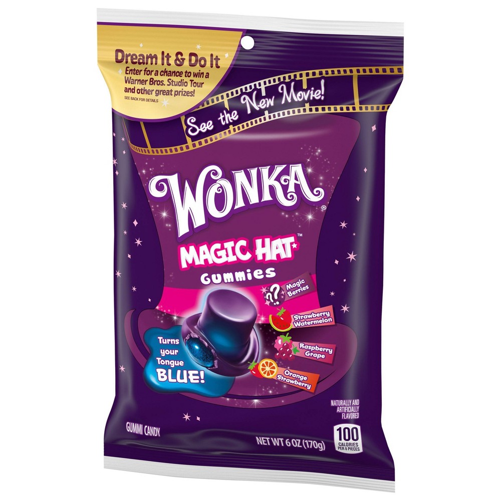 Wonka Mixed Flavor Magic Hat Gummy Candy 6oz BB 9/2024 