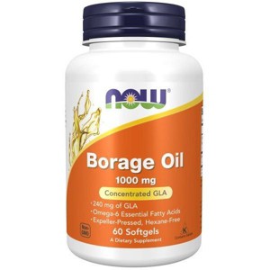 Borage Oil 1000mg by Now Foods  -  60 Softgel - 1 of 3
