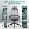 COLAMY Mesh Ergonomic Office Chair, High Back Computer Desk Chair with Adjustable Headrest - 3 of 4