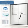 CIPACHO Adjustable Bypass Tub Door: Matte Black Frameless, Leak-Proof & Durable,60*59 Inch - 3 of 4