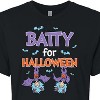 Women's - Dr. Seuss - Batty For Halloween Thing 1 and Thing 2 Cropped Graphic T-Shirt - 2 of 4