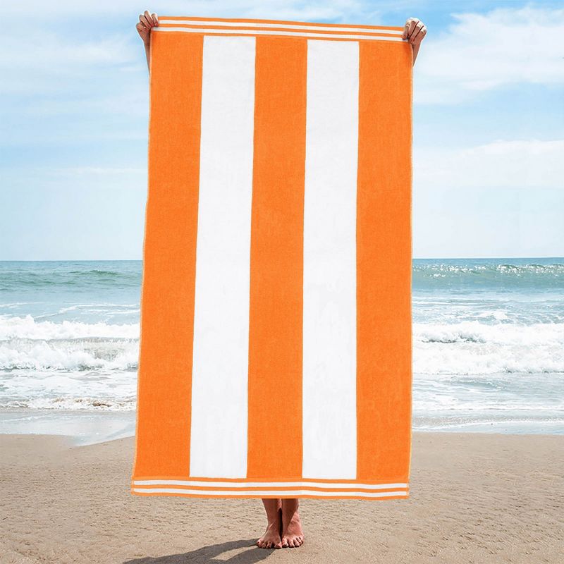 Cabana Stripe Oversized Cotton Beach Towel by Blue Nile Mills, 2 of 10