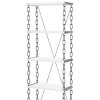 INFURNIC Decorative Bookshelf Industrial Chic Display Shelf with Powder-Coated Chain Frame, White, 23.62"*11.81"*67.32" - 3 of 4