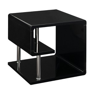 Clive End Table Black - ioHOMES, Glossy Black
