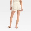 Women's High-Rise Crochet-Style Pull-On Shorts - A New Day™ - 2 of 3