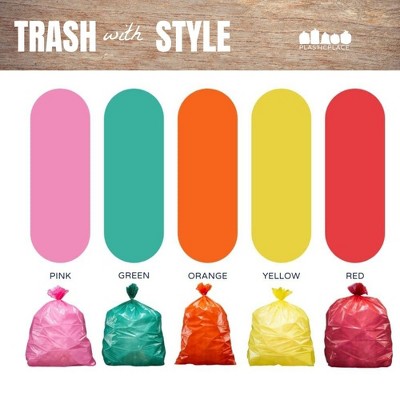 "Plasticplace 20-30 Gallon Trash Bags, Green (200 Count)